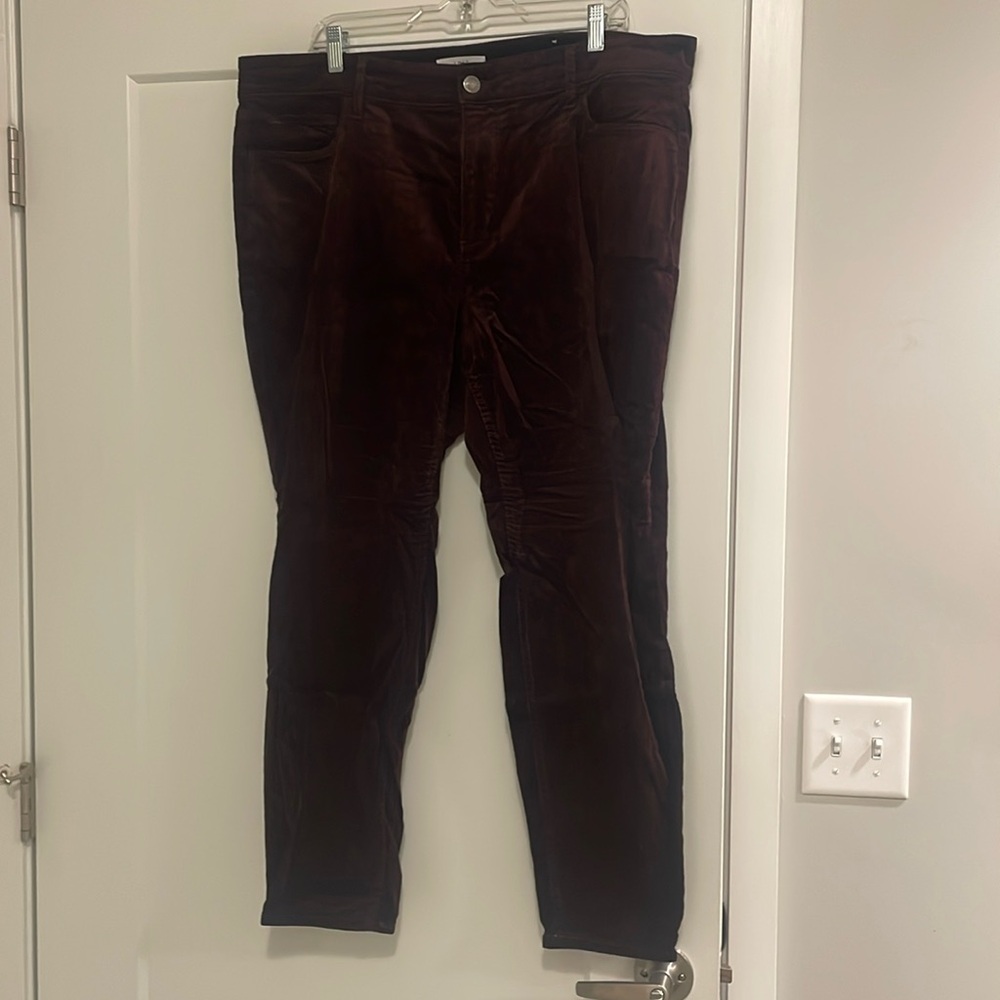 Loft velvet ankle pants size 18